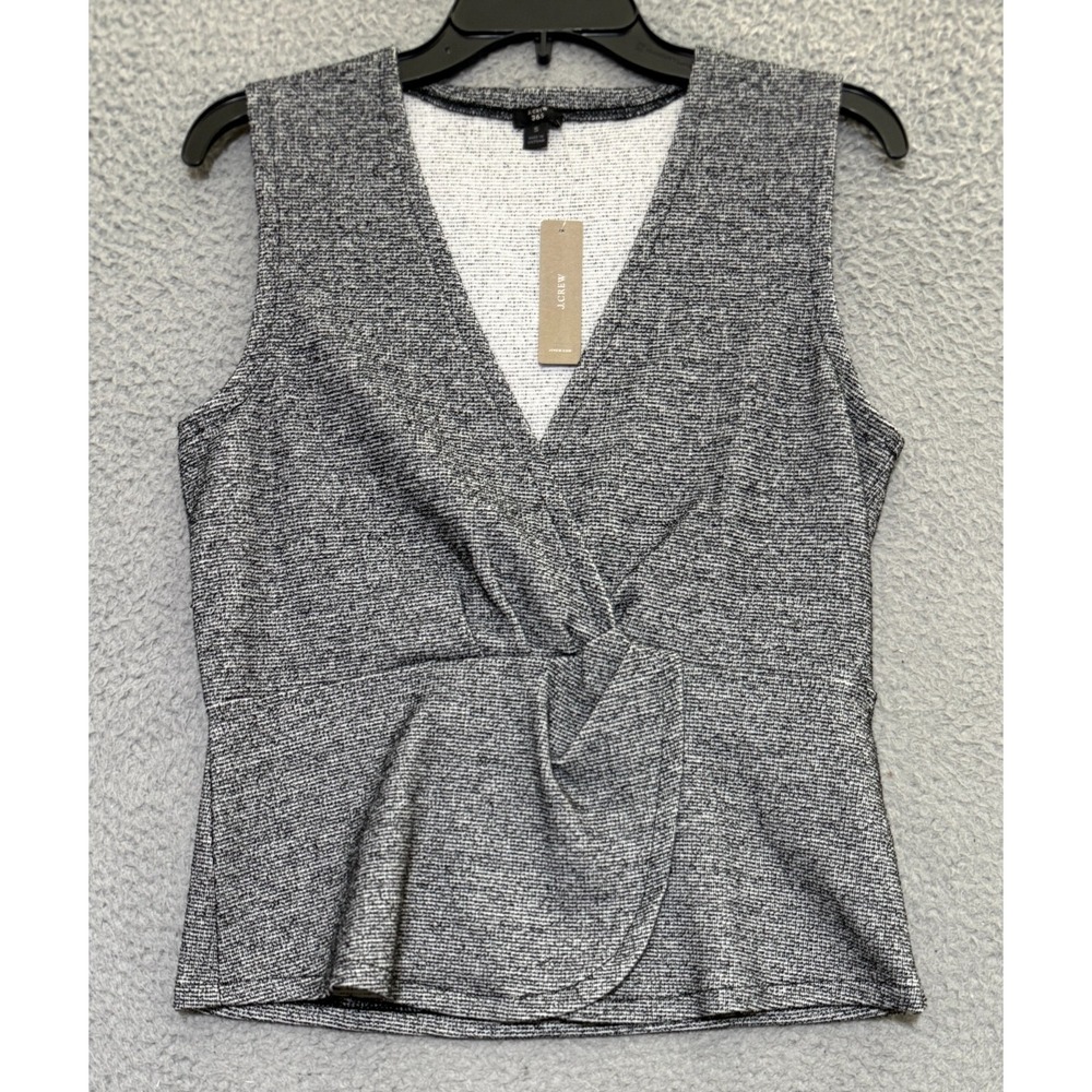 J Crew‎ 365 v neck sleeveless tank top gathered front Womens Small NEW J7990